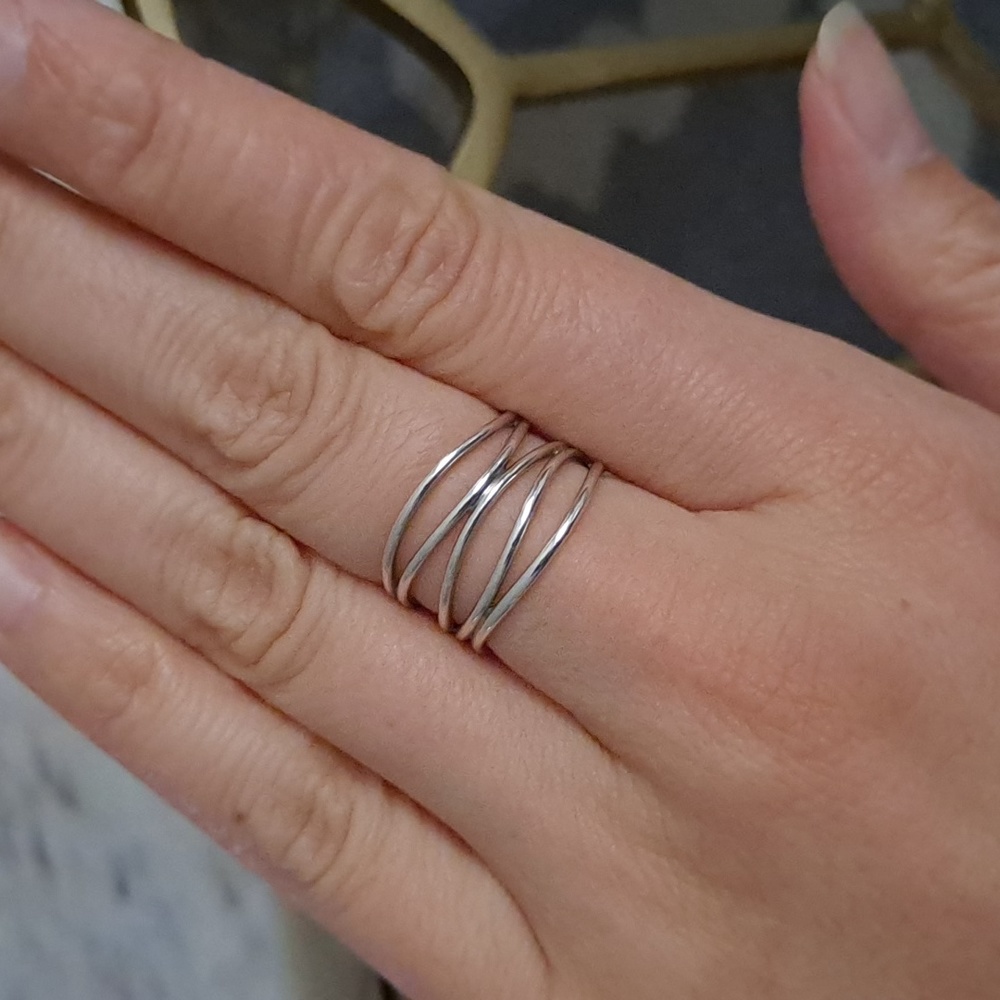 Authentic Tiffany & Co. Elsa Peretti Five Row Wave ring - Picture 11 of 16